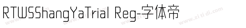 RTWSShangYaTrial Reg字体转换